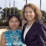 Phuong Nguyen and CSUDH President Mildred Garcia