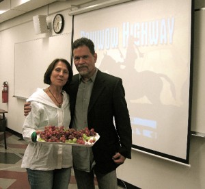 English major D. Takasu welcomed one of her favorite actors A Martinez to CSU Dominguez Hills.