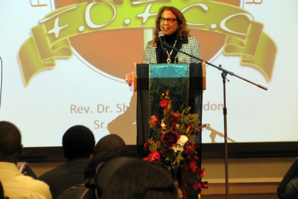 President Mildred García urged the congregation of Family of Faith Christian Center to propel their children to go to college and become "the leaders of tomorrow."