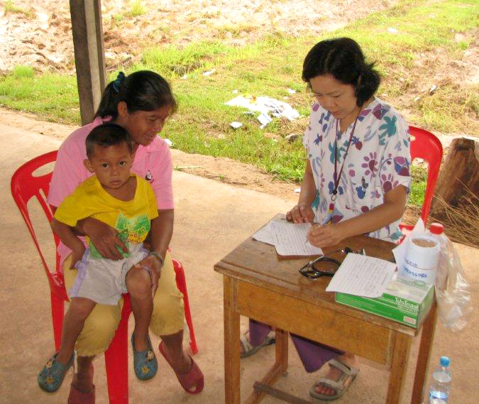 Nop Ratanasiripong is currently conducting research in Thailand where she also provides care for the needy .