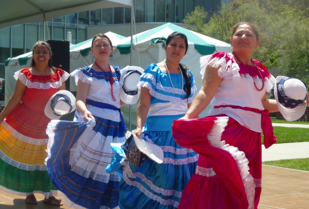 SEED scholars perform regional dances of El Salvador at the CSU Dominguez HIlls Unity Fest celebration.