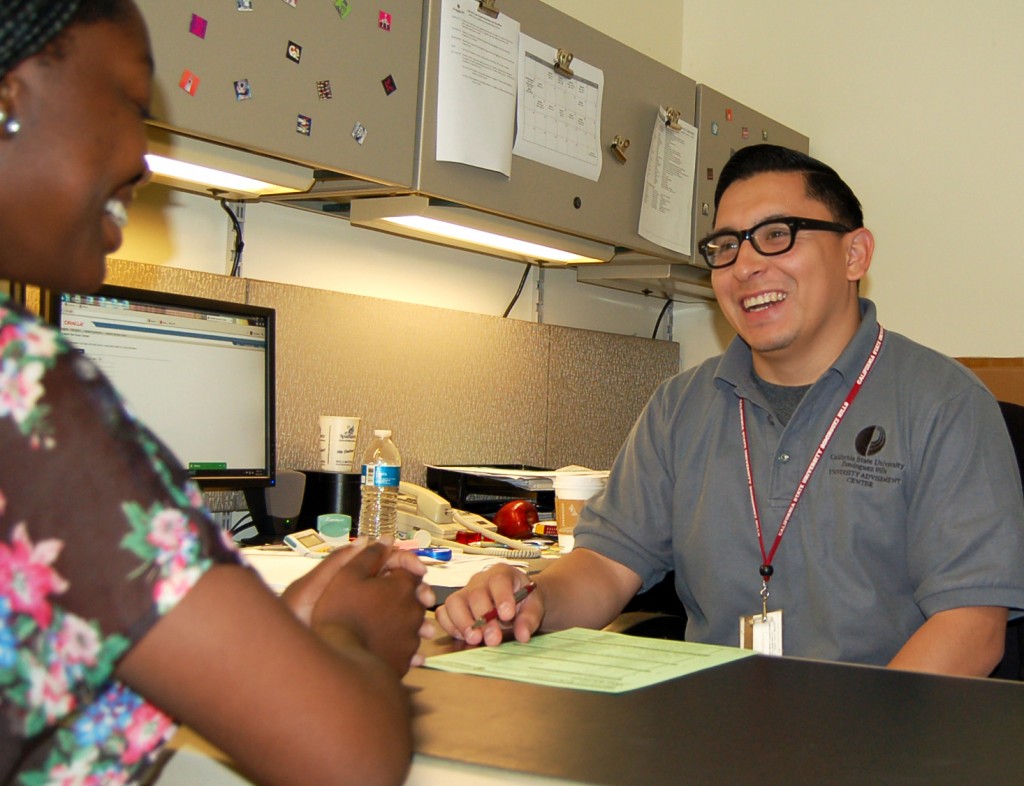 Salvador Valdez enjoys connecting with students and helping them to move forward toward graduation.