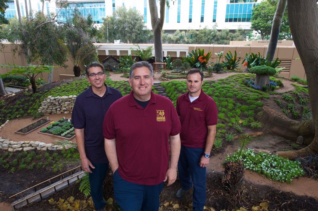 Chris Evans, Peter Chance and Fernando Goncalves created the magical landscaping on campus