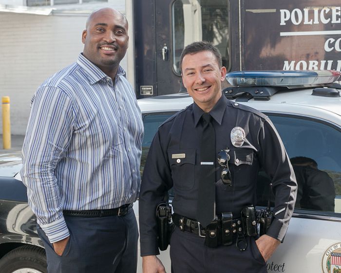 Edwin Henderson and LAPD Officer Irwin Rocha