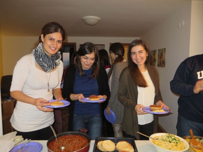 turkey students over for dinner
