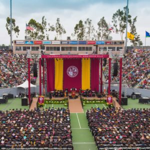 College of Naural and Behaviorial Sciences California State University Dominguez Hills Commencement May 2016 at the Stub Hub Tennis Stadium