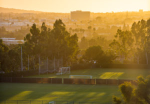 The beautiful south bay of Los Angeles as seen from the campus of Dominguez Hills