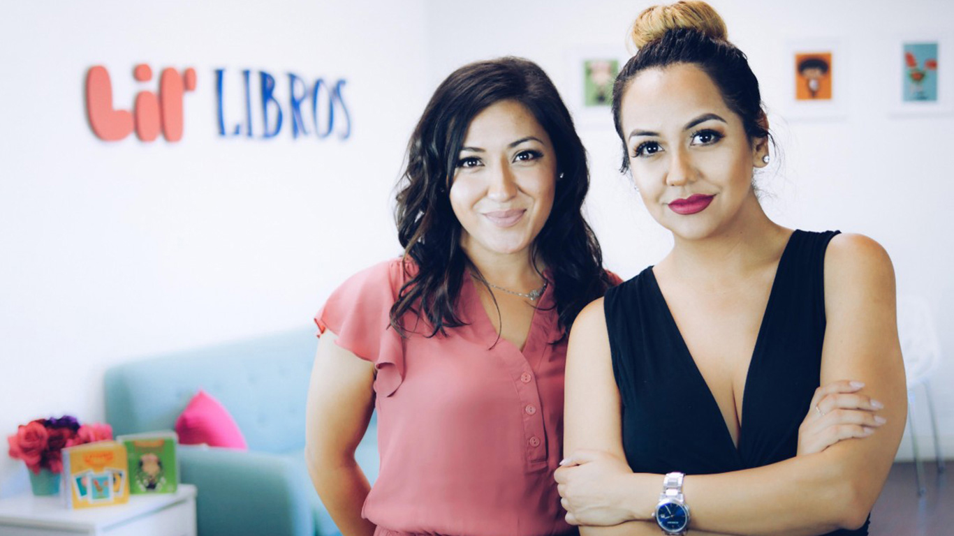Ariana Stein (left) and Patty Rodriguez, founders of Lil' Libros children books.