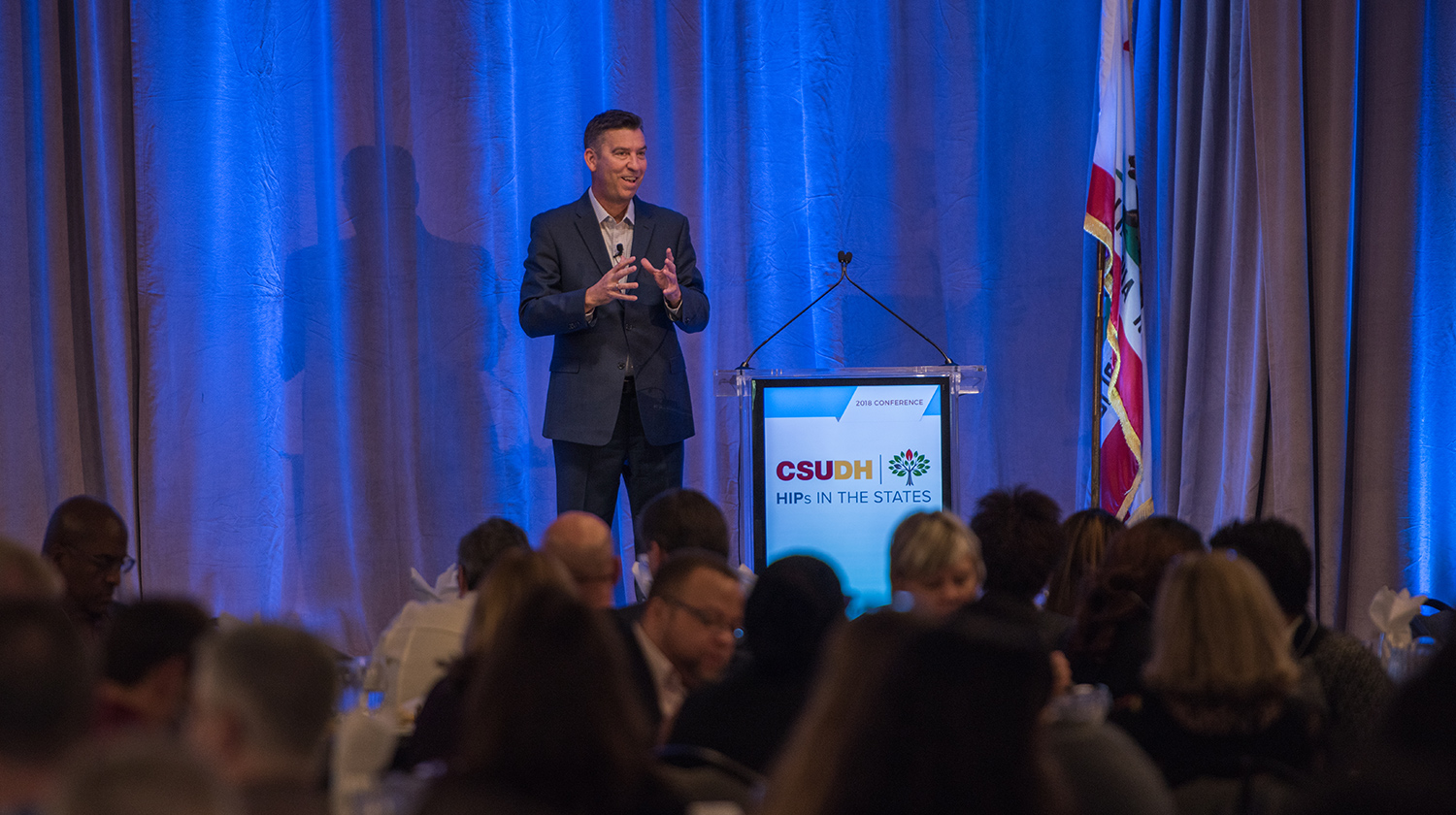 Andrew Ceperley, director of the Silicon Valley Program at Claremont McKenna College, provided the HIPs in the States keynote address.
