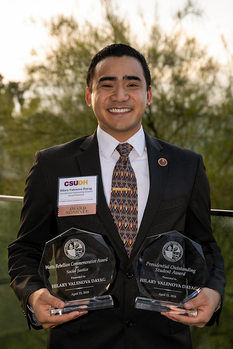 In April 2018, Hilary Dayag was honored with two Presidential Student Awards, including the Presidential Outstanding Student Award, the university's highest honor for a student.