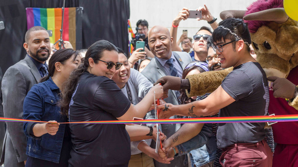 Ribbon Cutting ceremony at the Queer Culture and Resource Center