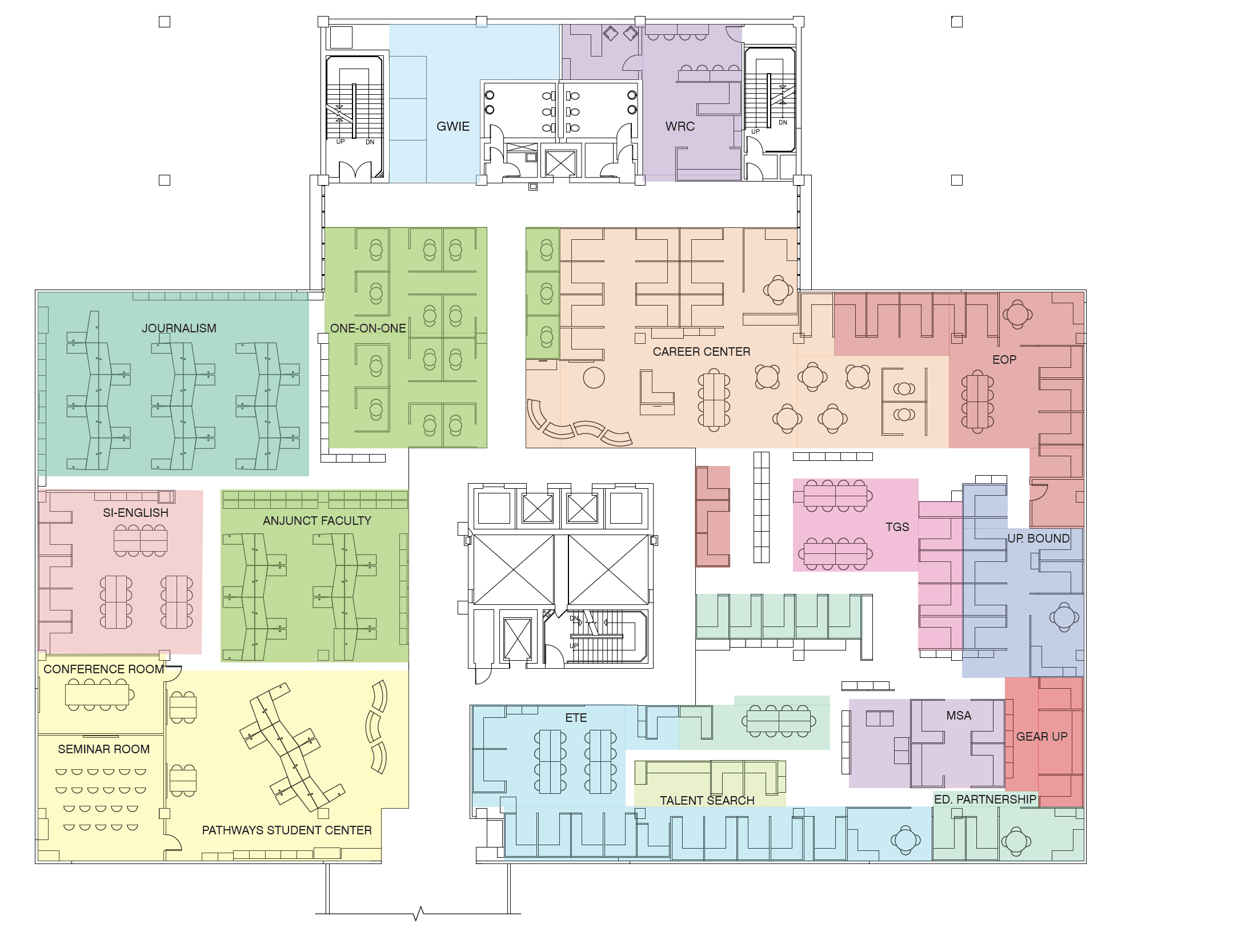 Map of the new Student Success Hub