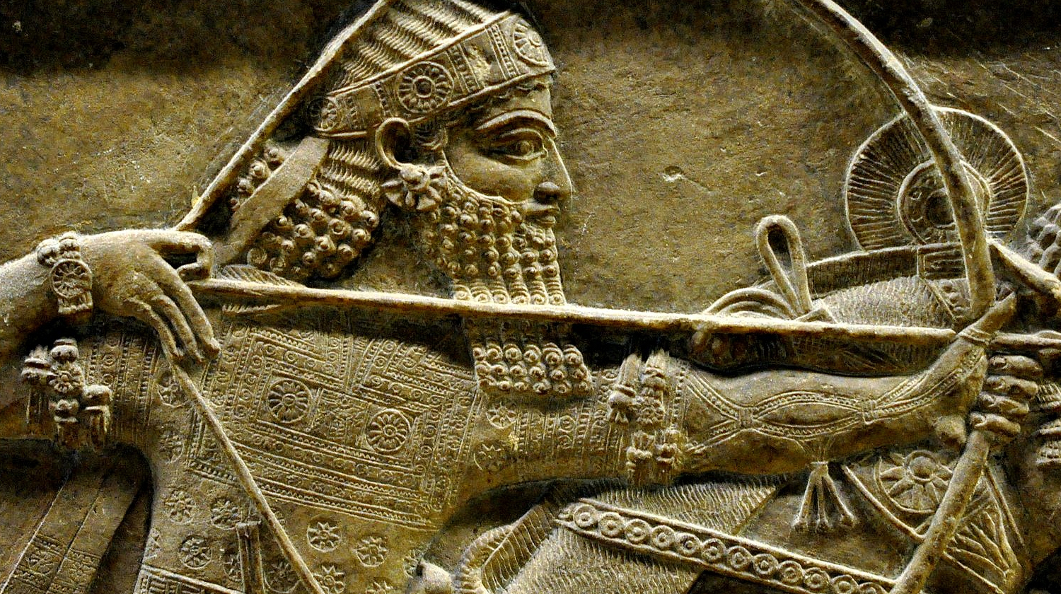 Ashurbanipal II, detail of a lion-hunt scene from Nineveh, 7th century BC