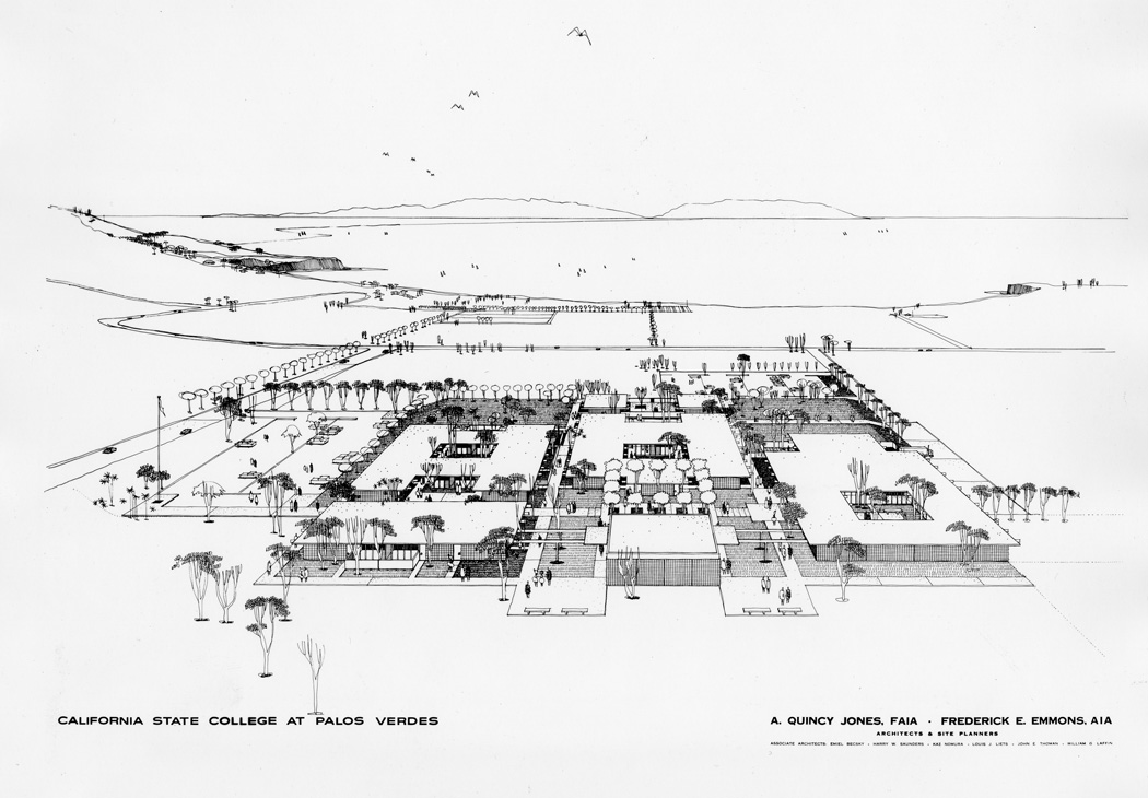 Architectural Plan, CSU Palos Verdes, 1964. Jones and Emmons