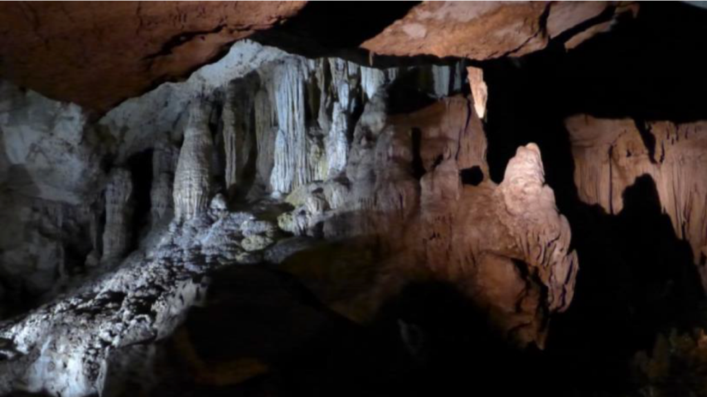 Stalagmites in cave