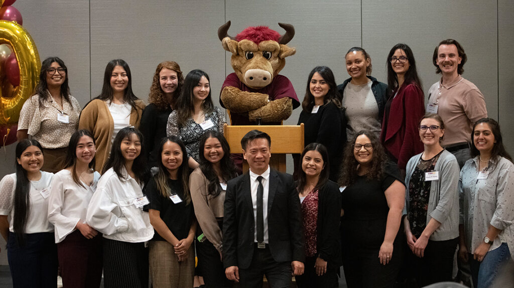 Group photo of the first OTD student cohort with program coordinator Dr. Eric Hwang.