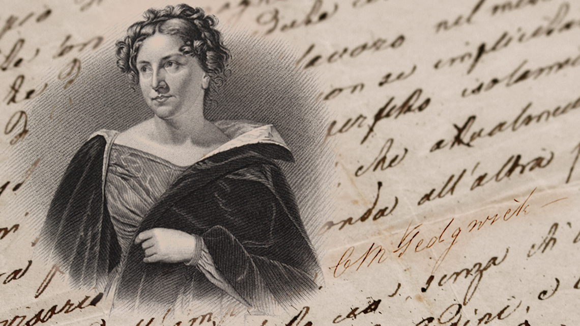 Engraved image of Catherine Maris Sedgwick