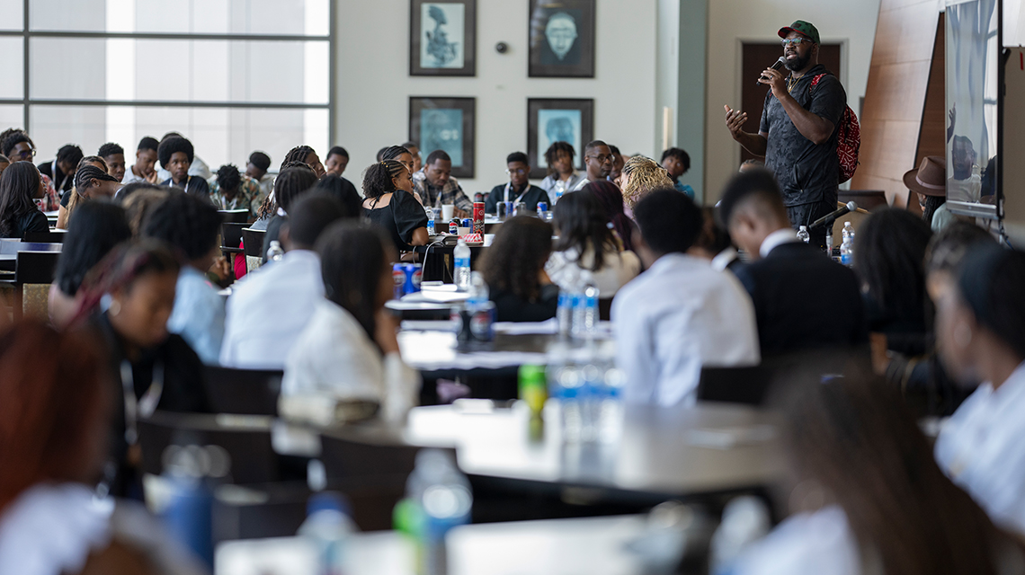 Students attend a panel discussion during the 2024 AALT program. 