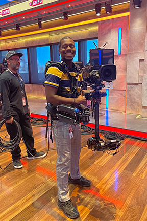 Ty Herring at NFL headquarters in Inglewood.