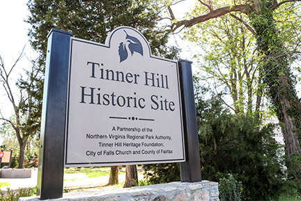 Monument in Falls Church, Virginia for the historic Black neighborhood of Tinner Hill.