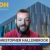 Chyron: Christopher Hallenbrook, Political Science Professor, CSU Dominugez Hills