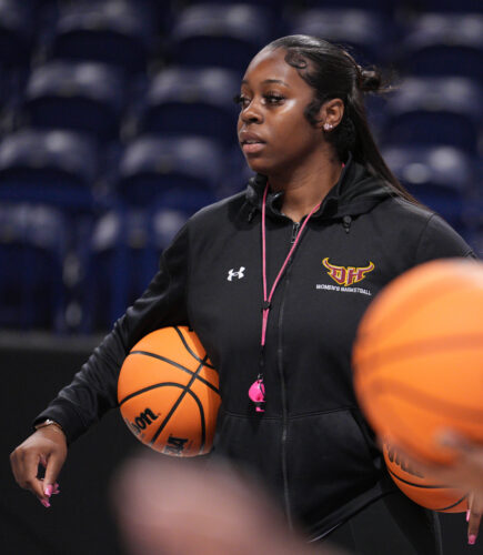 CSUDH Interim Women's Basketball Head Coach Nautica Morrow.