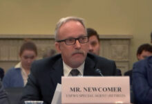 CSUDH lecturer Ed Newcomer testifies at a congressional oversight committee.