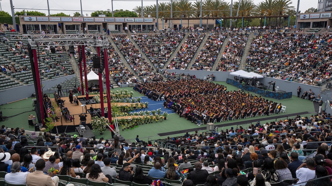 Stadium view of Commencement