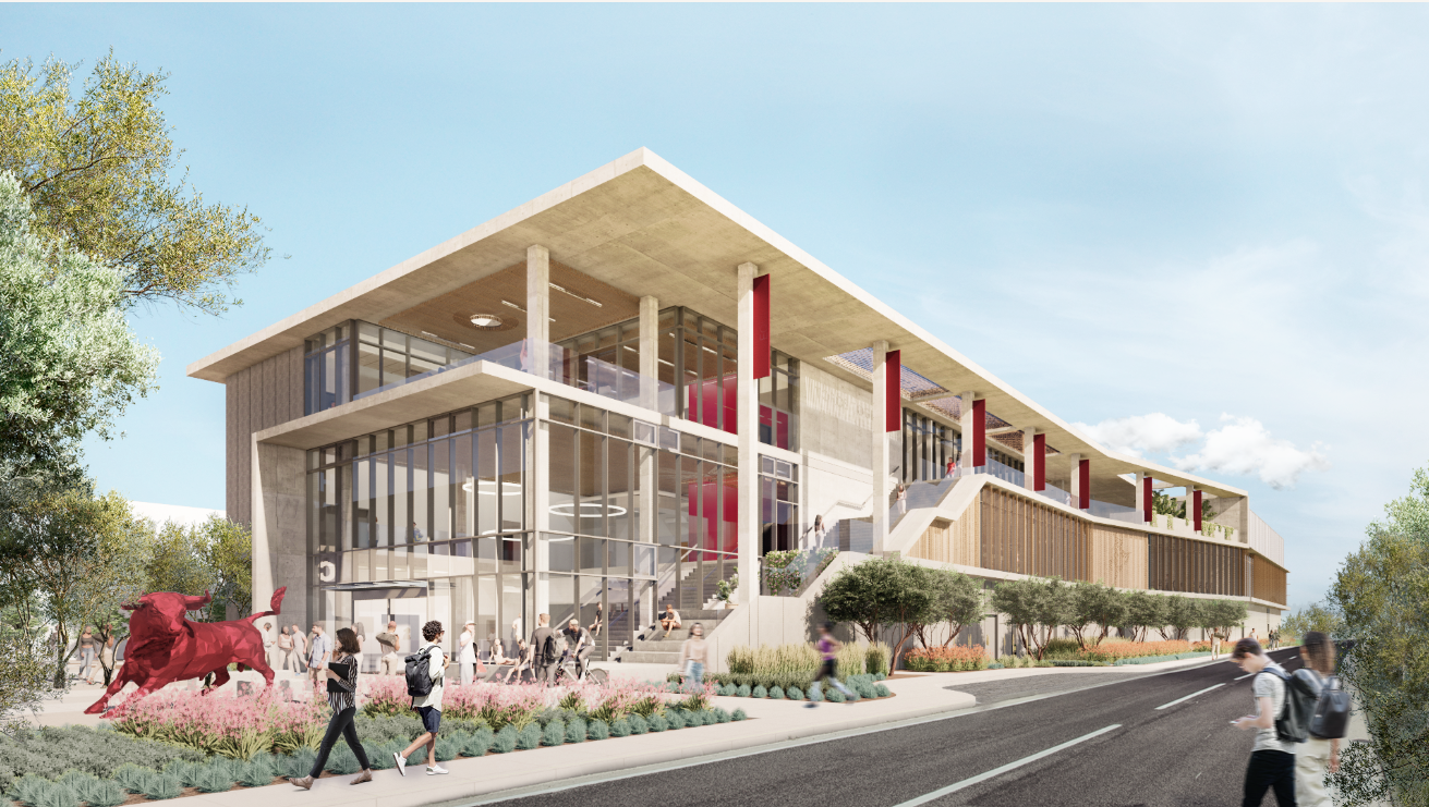 Rendering of outside of completed HWRC building