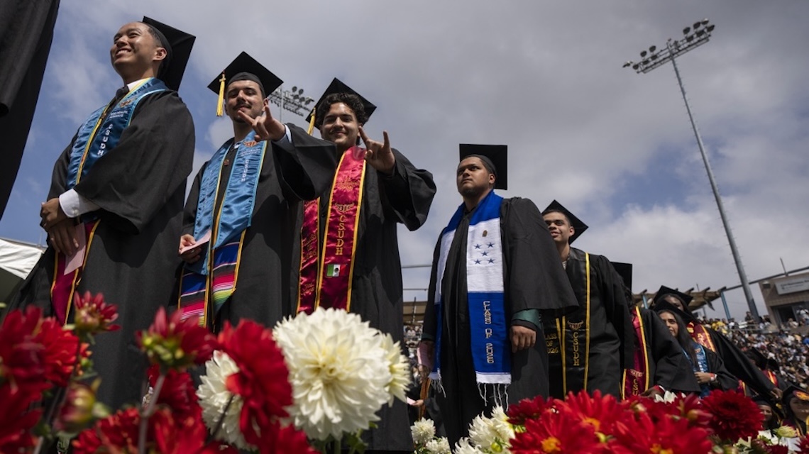 Graduates onstage at Commencement 2026