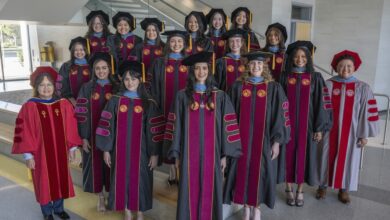 OTD cohort in regalia