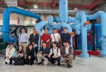 Group photo at central plant