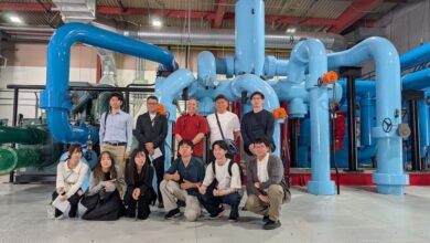 Group photo at central plant