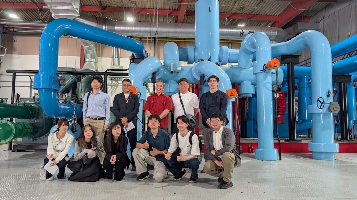 Group photo at central plant