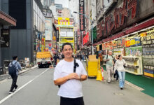 CSUDH Professor Kerry Shannon on the streets of Japan.
