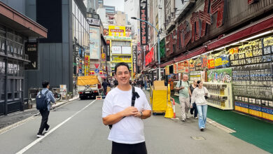 CSUDH Professor Kerry Shannon on the streets of Japan.
